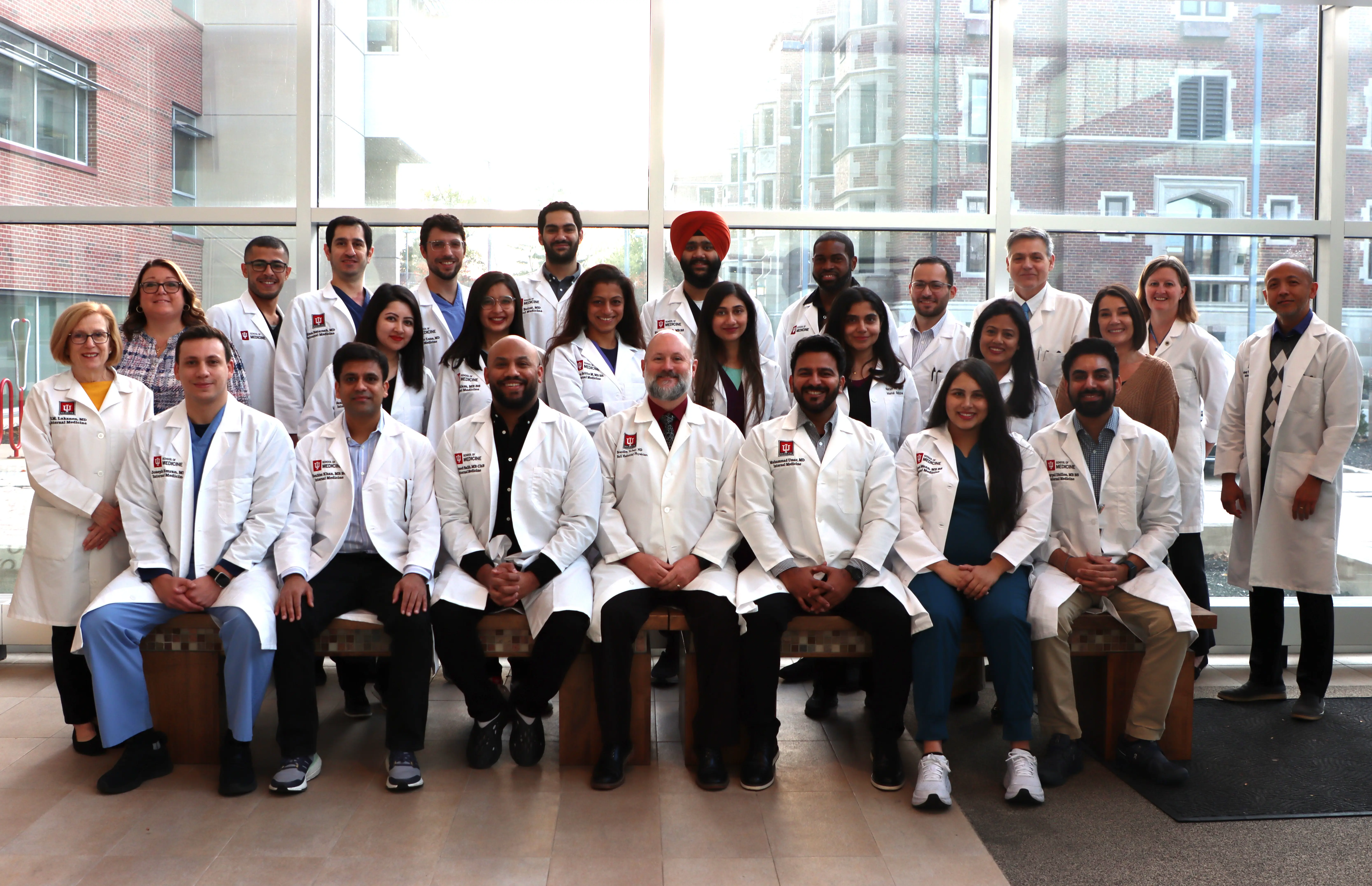 Internal Medicine Residents in Muncie posed for a picture, in 2023