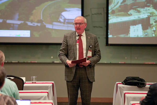 Dean Hess speaks at LCME Kick Off