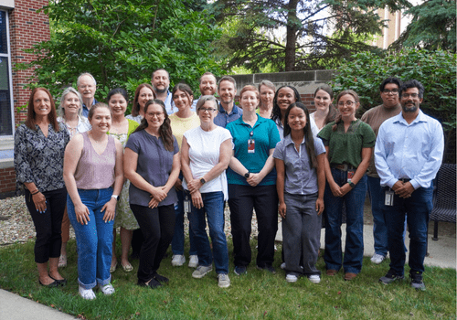Group photo of Gaston lab members in July of 2025