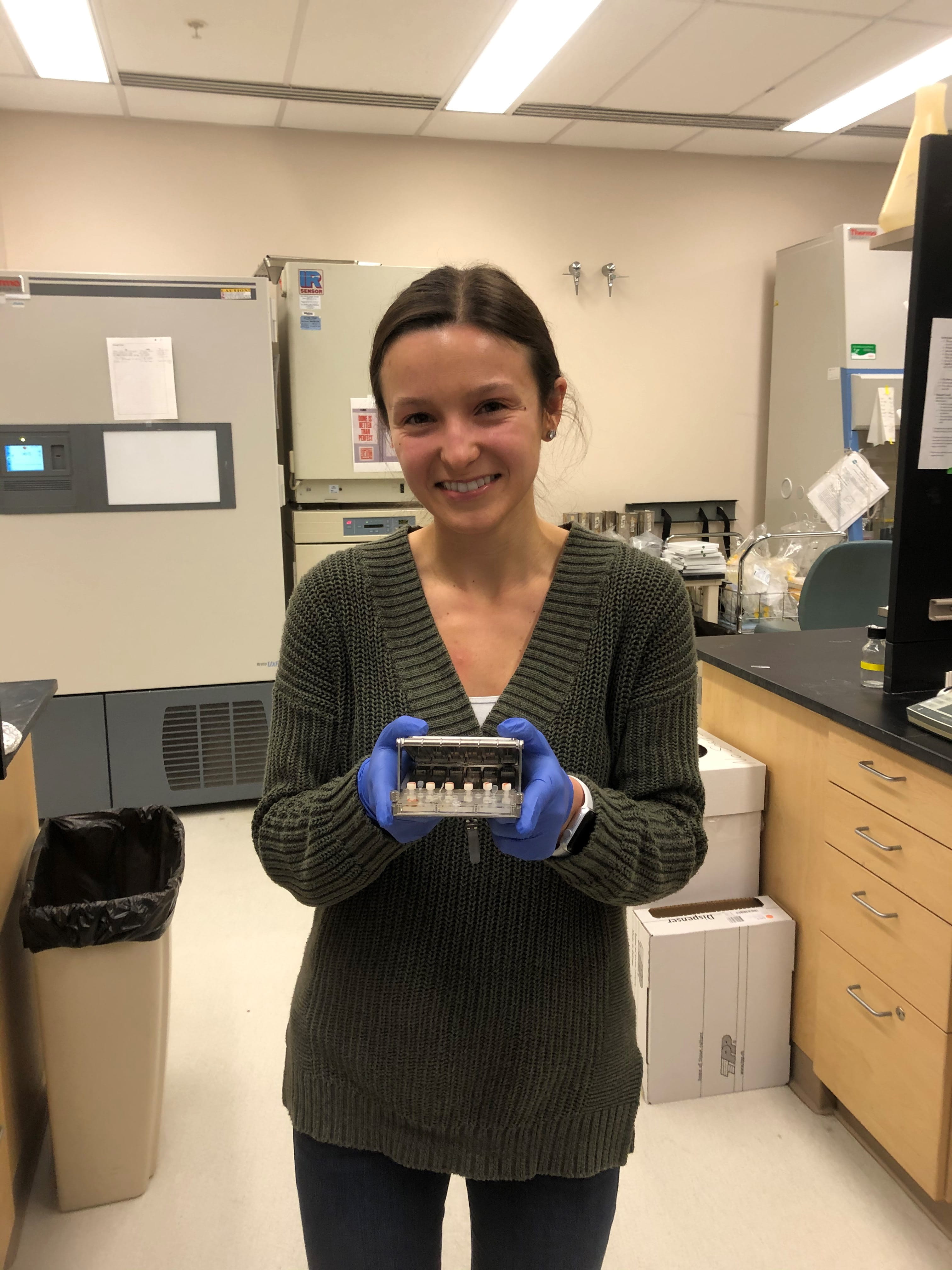 Ashley in the Hato Lab