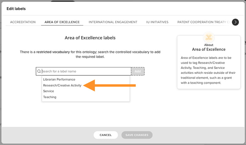 A screenshot of the Elements platform shows where to choose a category in order to complete the task described.