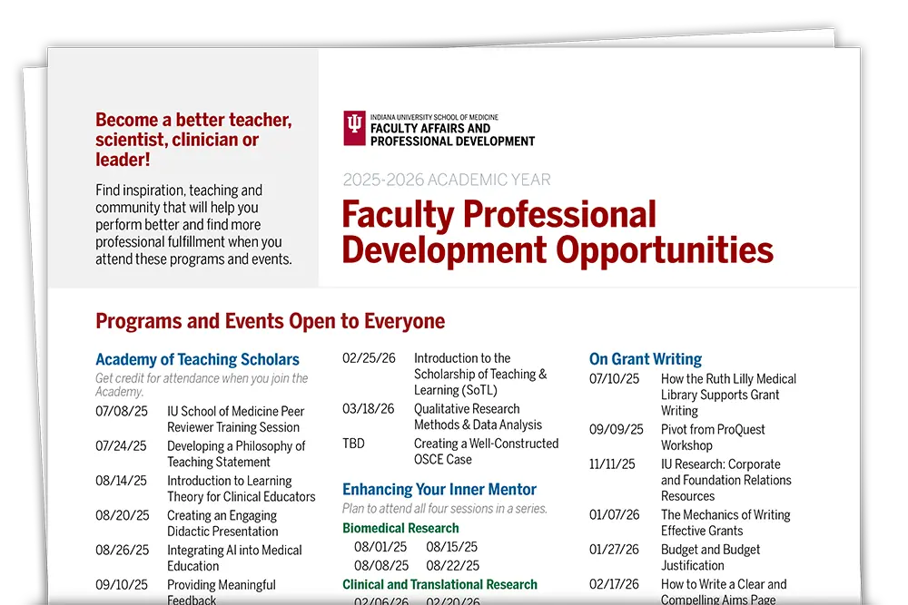 A preview screenshot of the top half of the first page of the FAPD Professional Development Opportunities PDF.