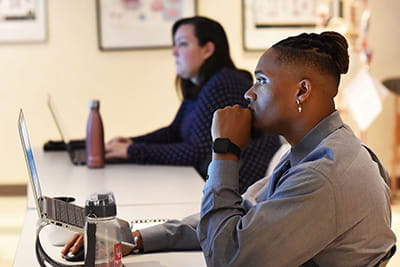 Medical students in a classroom