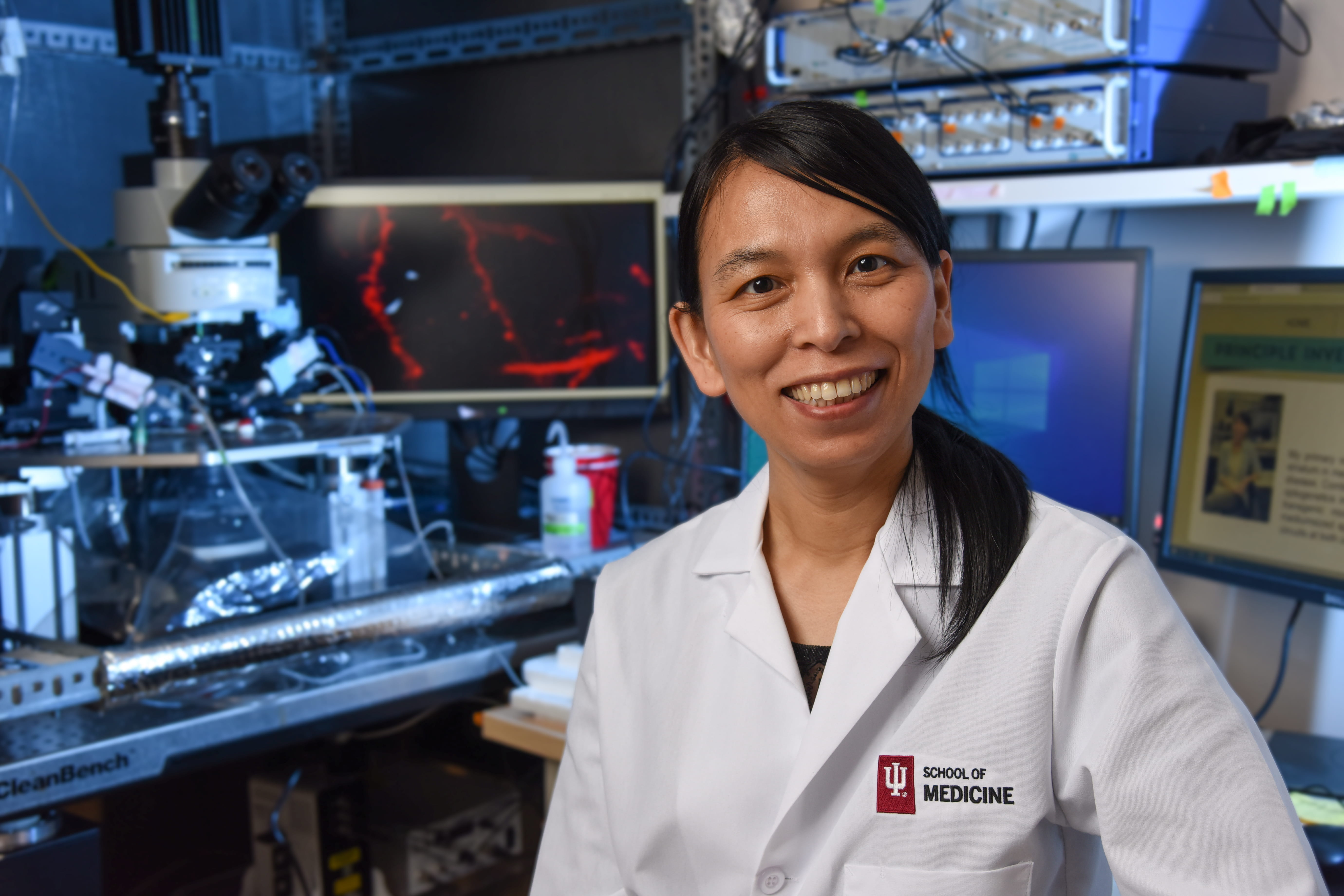 yaoying ma smiles in her research lab