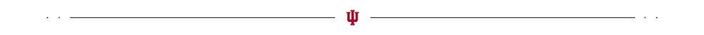 long horizontal line with IU trident