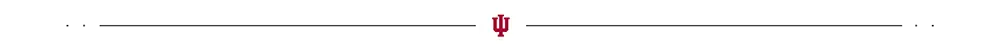 long horizontal line with IU trident