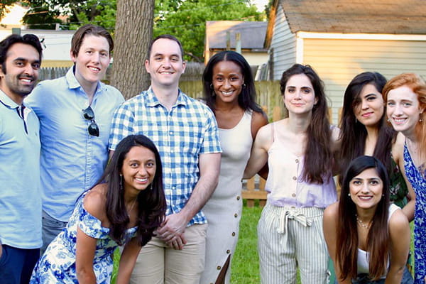 A group of medical students smiling