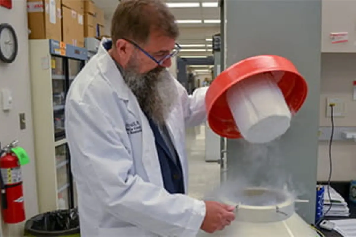 Person in lab