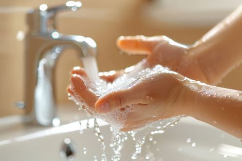 picture of hand washing
