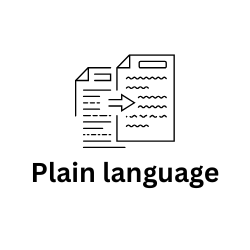 Plain language icon