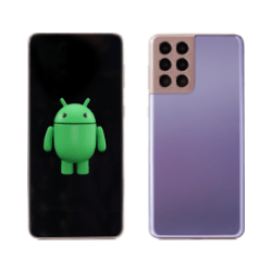 image of an android cell phone with the android logo 