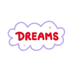 the word dreams in a cloud