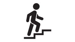 walking upstairs