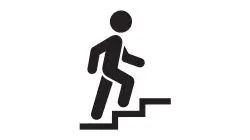 walking upstairs
