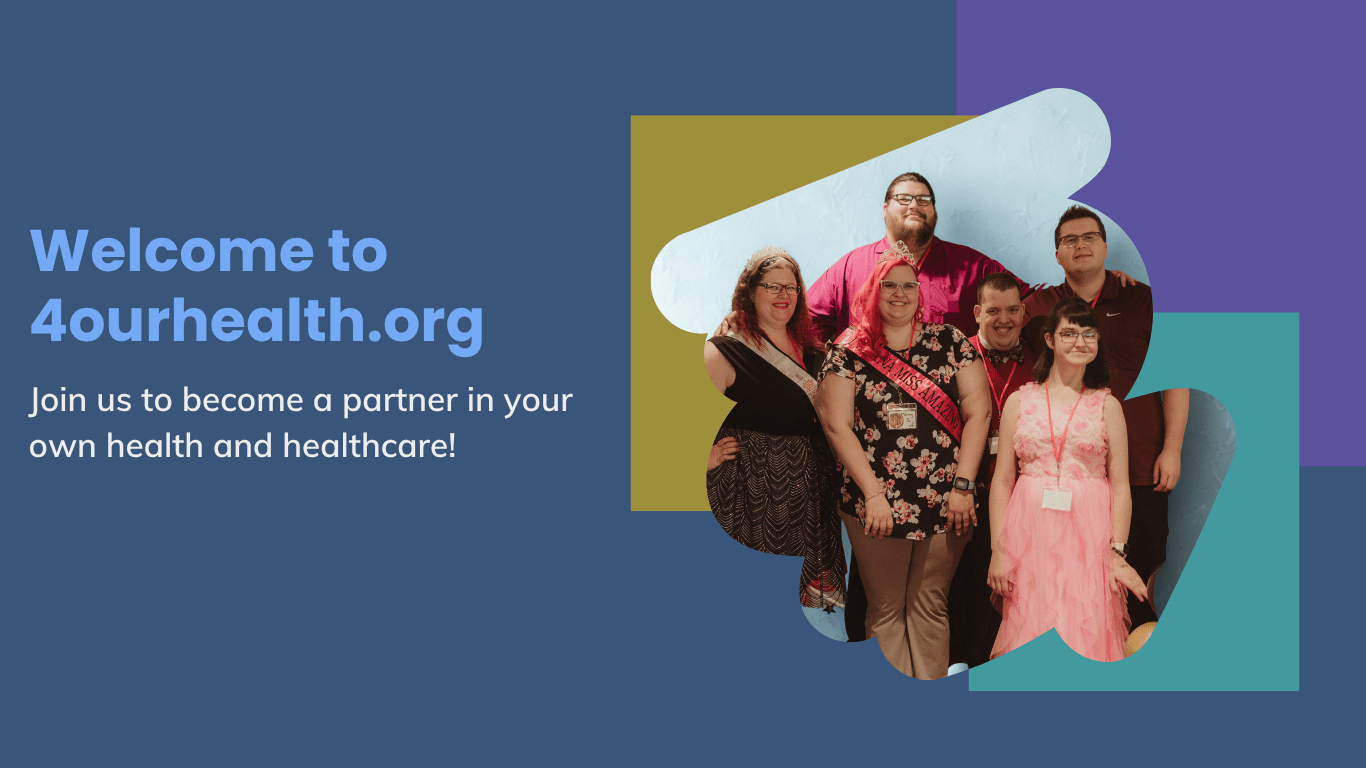 website homepage image welcome to 4ourhealth.org Join us to become a partner in your own healthcare with image of 5 special Olympics athletes