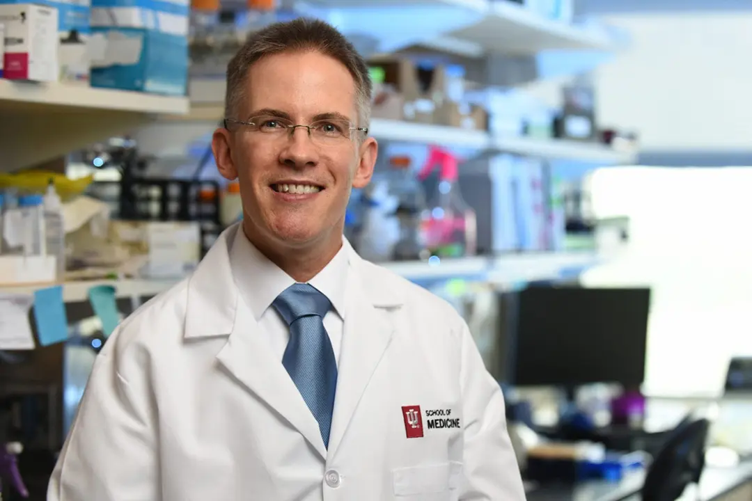 portrait of dr. corson in the lab