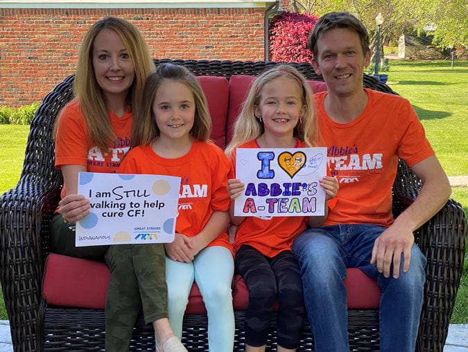 Abbie Volmar with her family Abbie Volmar with her family