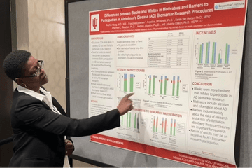 Epperson presenting research in 2022