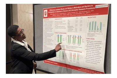 Epperson presenting research in 2022