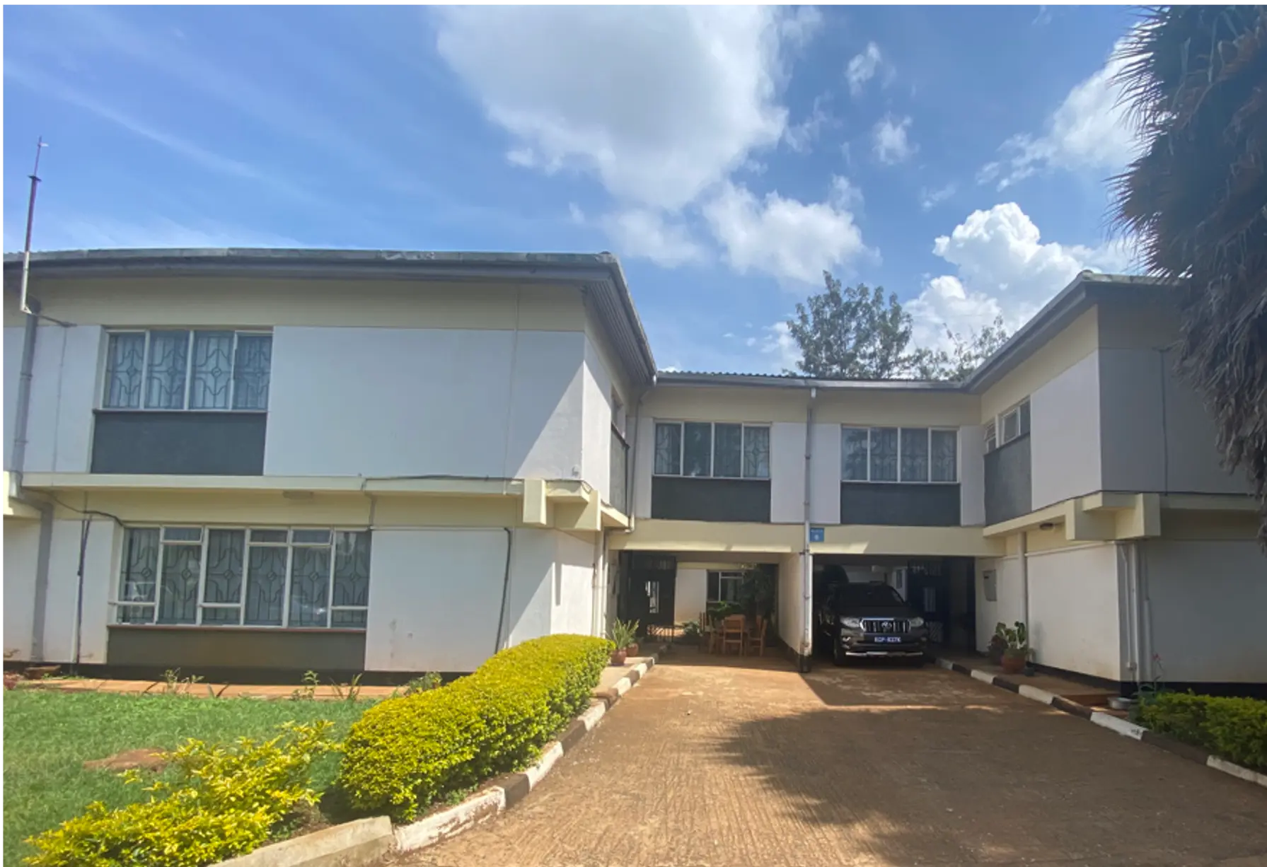Outside IU House in Eldoret, Kenya
