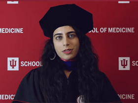 Jheel Patel in cap and gown 