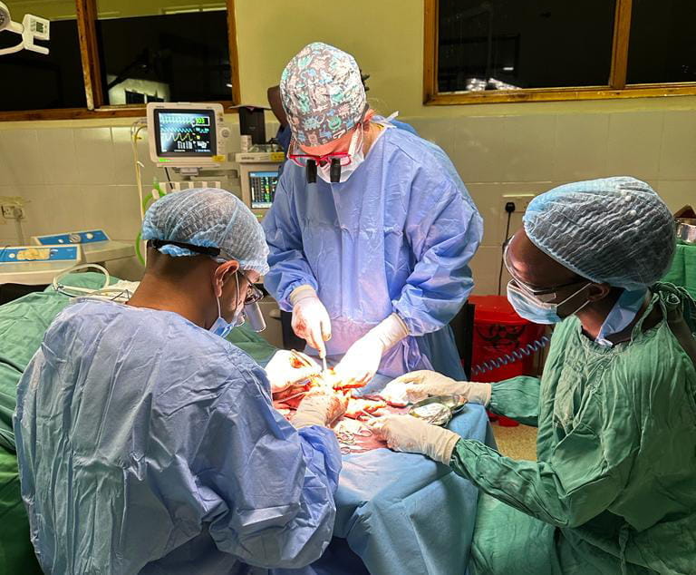 julia cook beresford in surgery in kenya