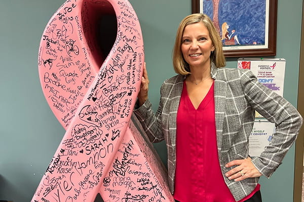 Michelle Coté, PhD, at the Komen Tissue Bank