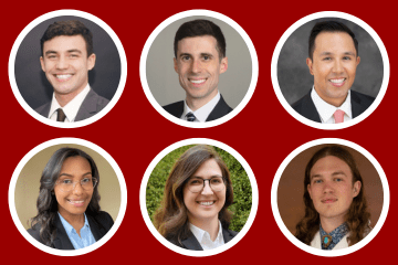 Pictured are the six medical students who matched into the Department of Orthopaedic Surgery's residency program in 2023.