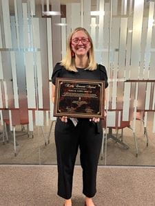 Tara Casey was given the IU Richard M. Fairbanks School of Public Health’s Early Careerist Award.