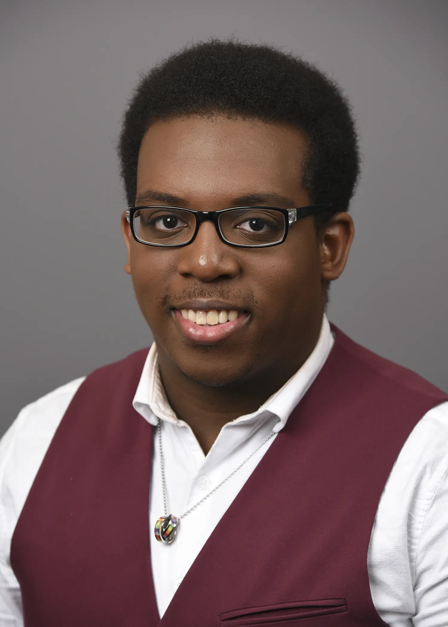 An image of Tré Quarles, Library Services Coordinator at the Ruth Lilly Medical Library.