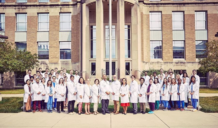 Program leadership and residents of the IU internal medicine residency program.