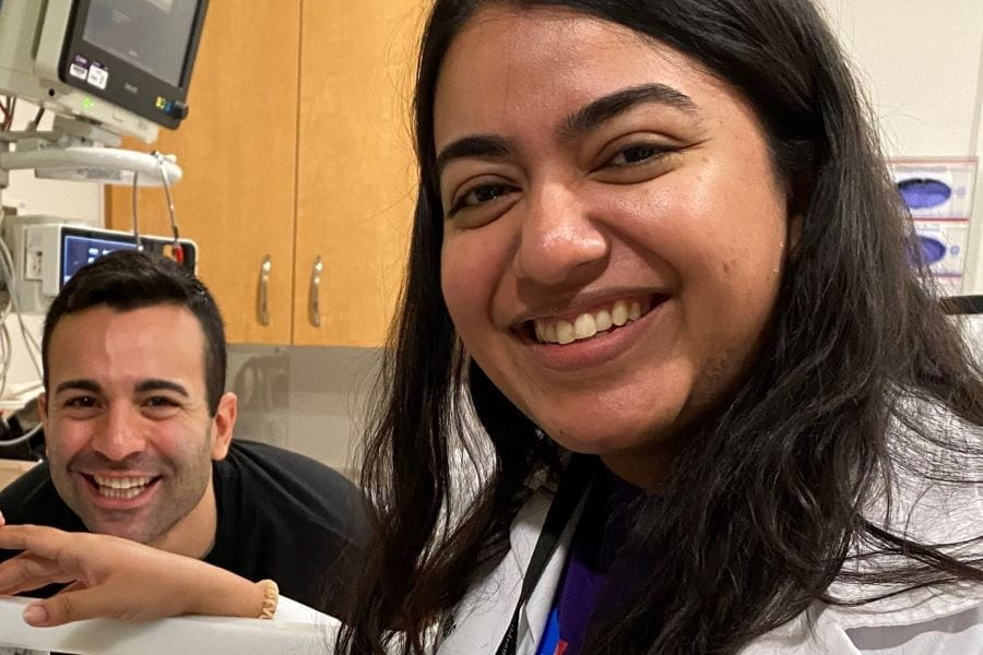 Fellows Shrea Goswami and Evan Rajadhyaksha