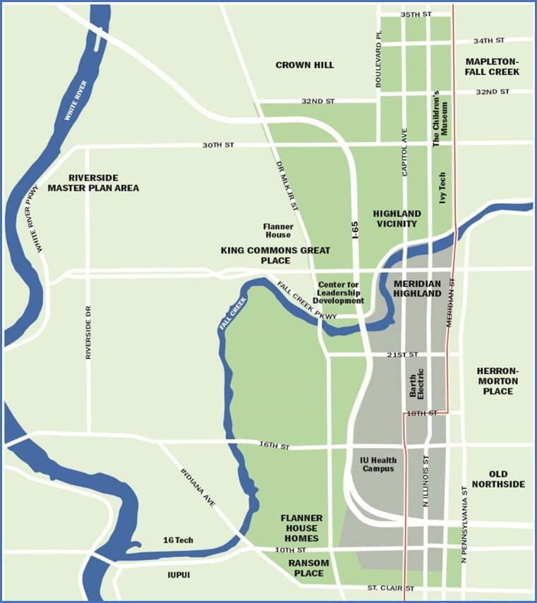 Map of New Indy Health District