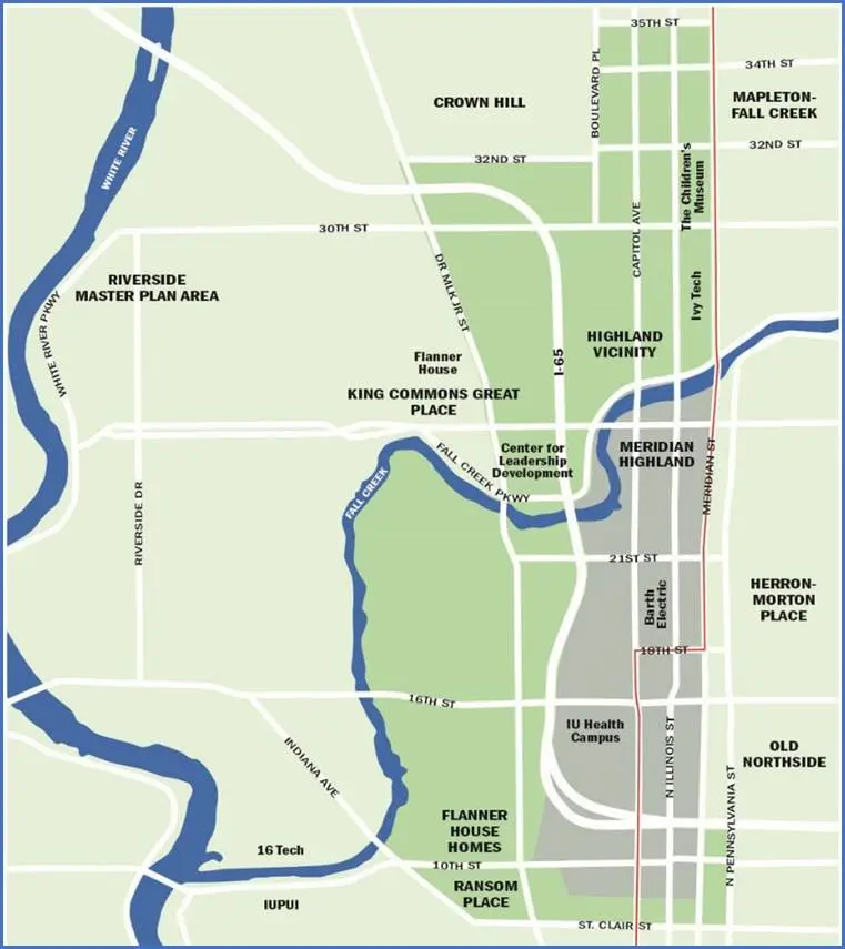 Map of New Indy Health District