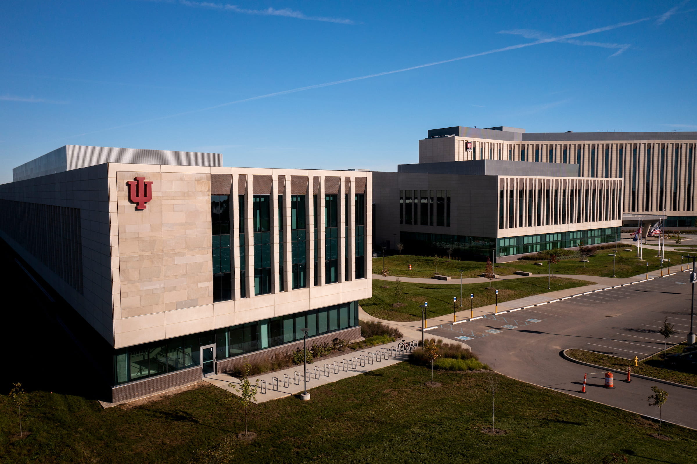 Before the new Medical Education and Research Building opened, IU’s last significant improvement came in the form of a $45 million facility at its Bloomington campus, which opened in 2021.  Image of IU Building