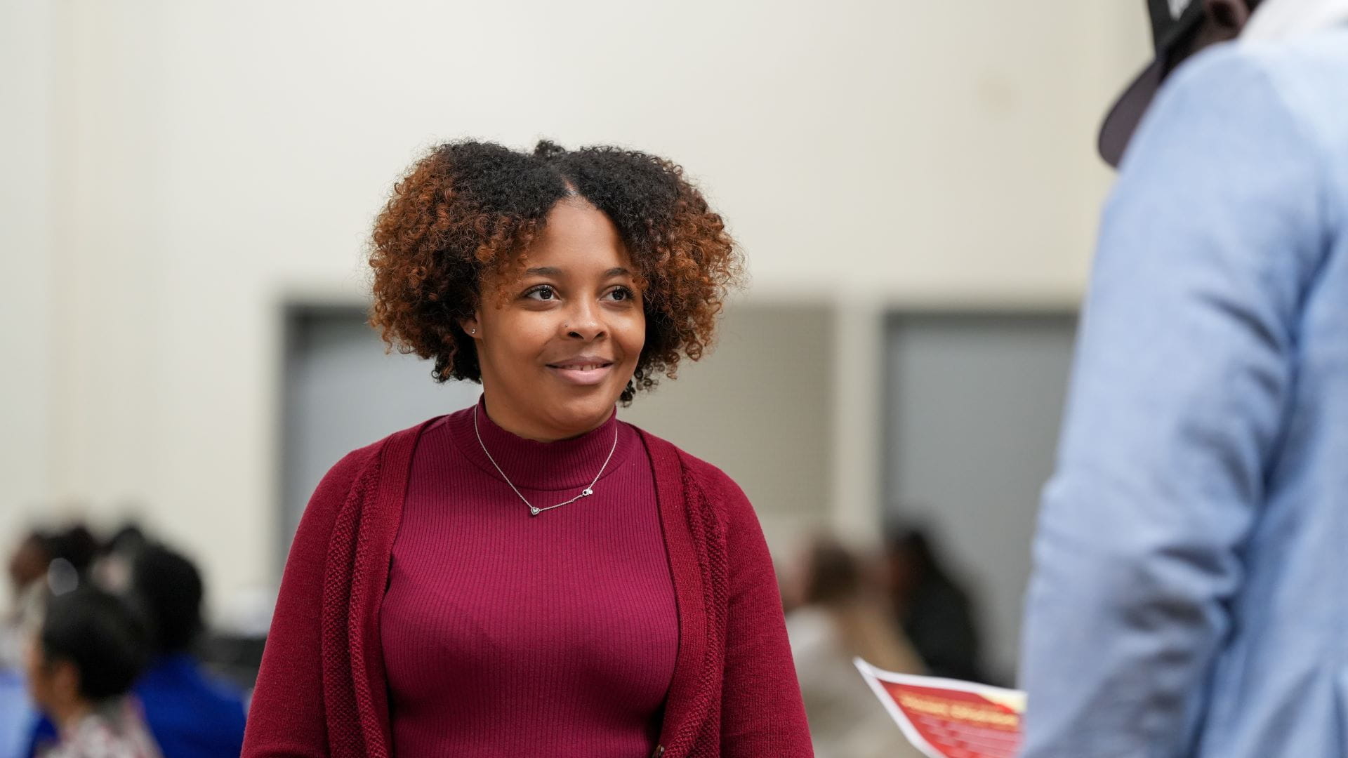 Kamilla Ware at an event for her job at Marian University