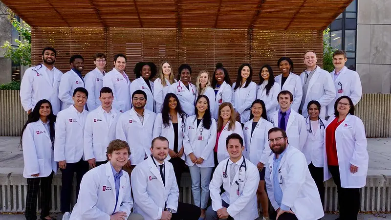 a large group photo of the first cohort of urban medicine students in Gary IN