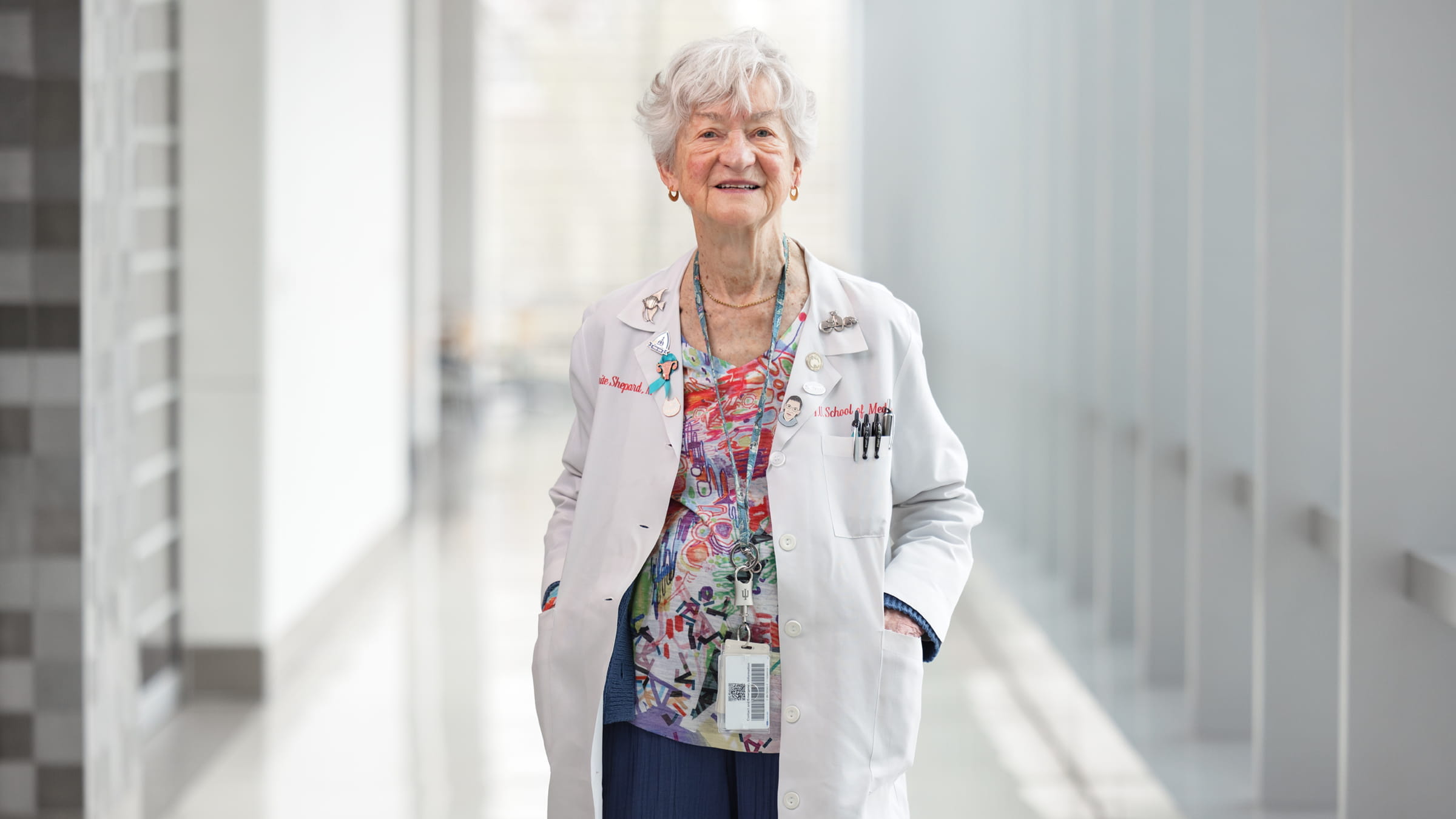 Women in white coat