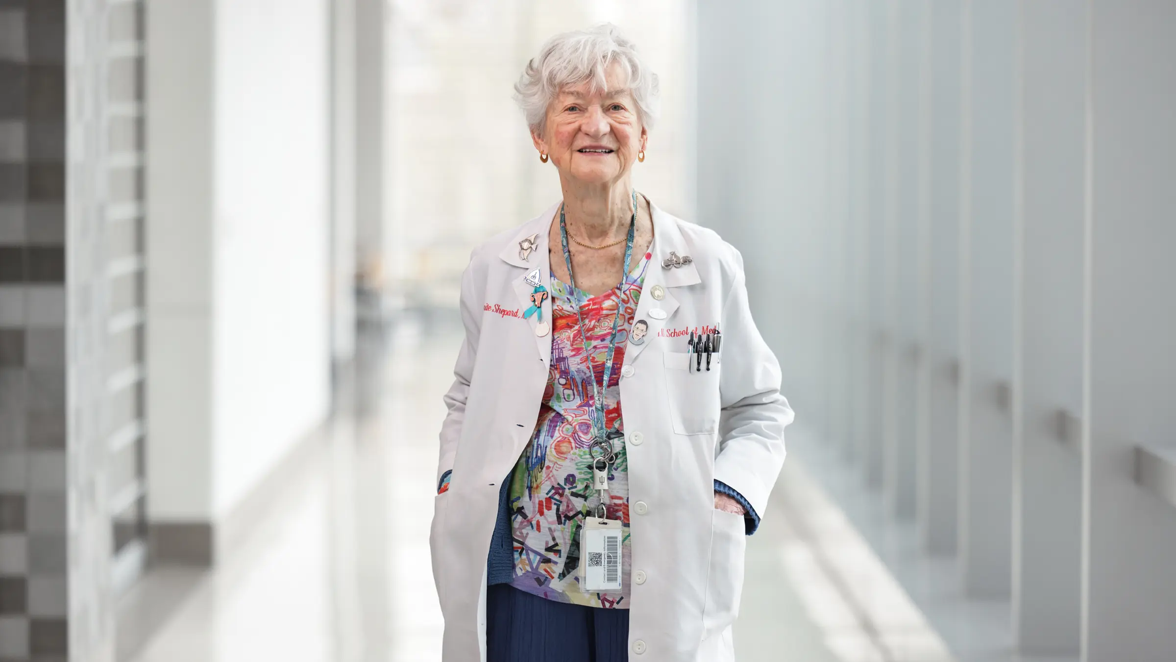 Women in white coat