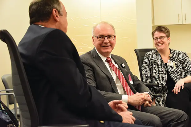 Jay Hess in a meeting