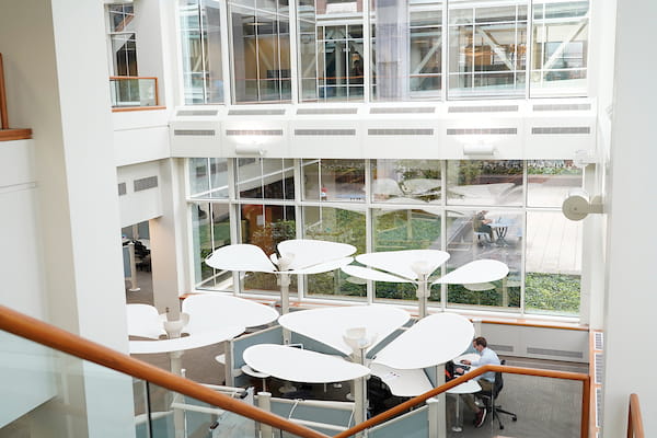 study space inside the ruth lilly medical library