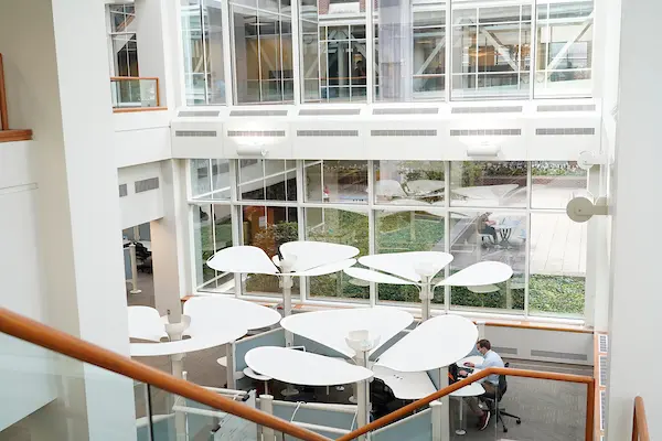 study space inside the ruth lilly medical library