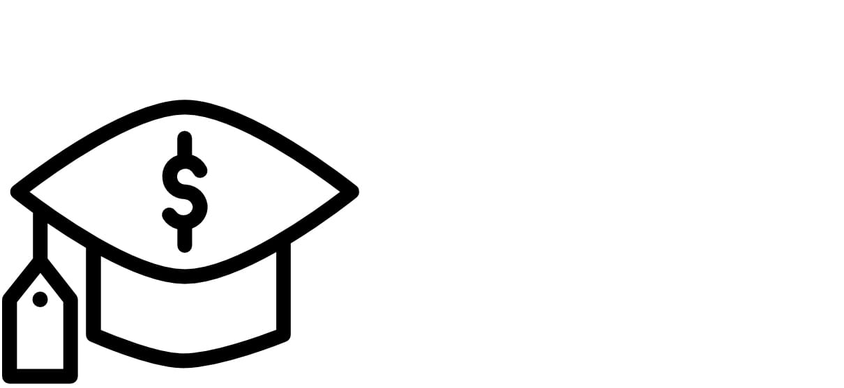 a graduation cap with a dollar sign on top
