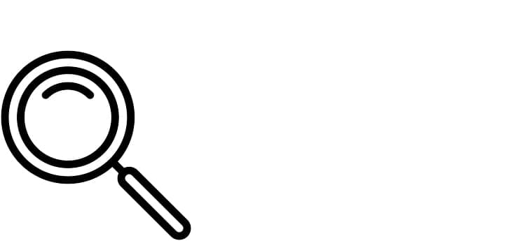 a magnifying glass