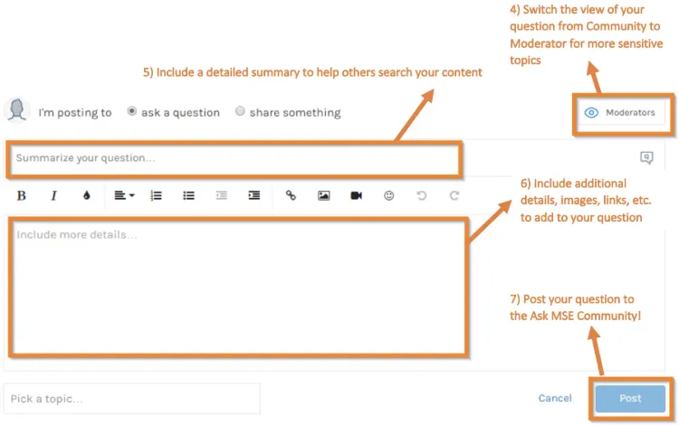 layout of ask mse page