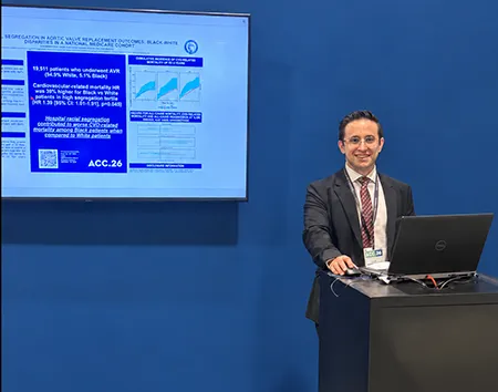 Daniel Navarro Martinez, MD presenting at the 2026 American College of Cardiology’s 75th Annual Scientific Session & Expo