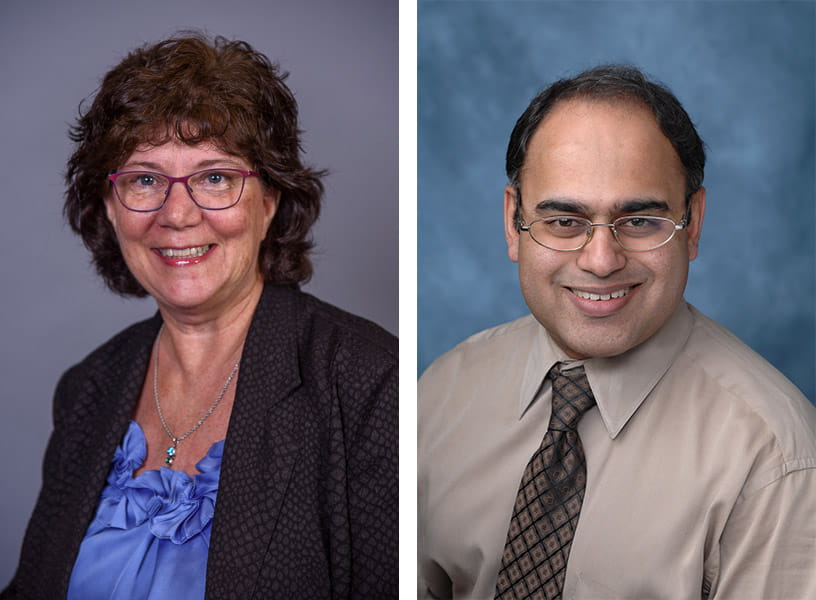 headshots of joan cook-mills and rajesh kumar
