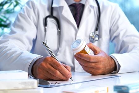 Doctor prescribing