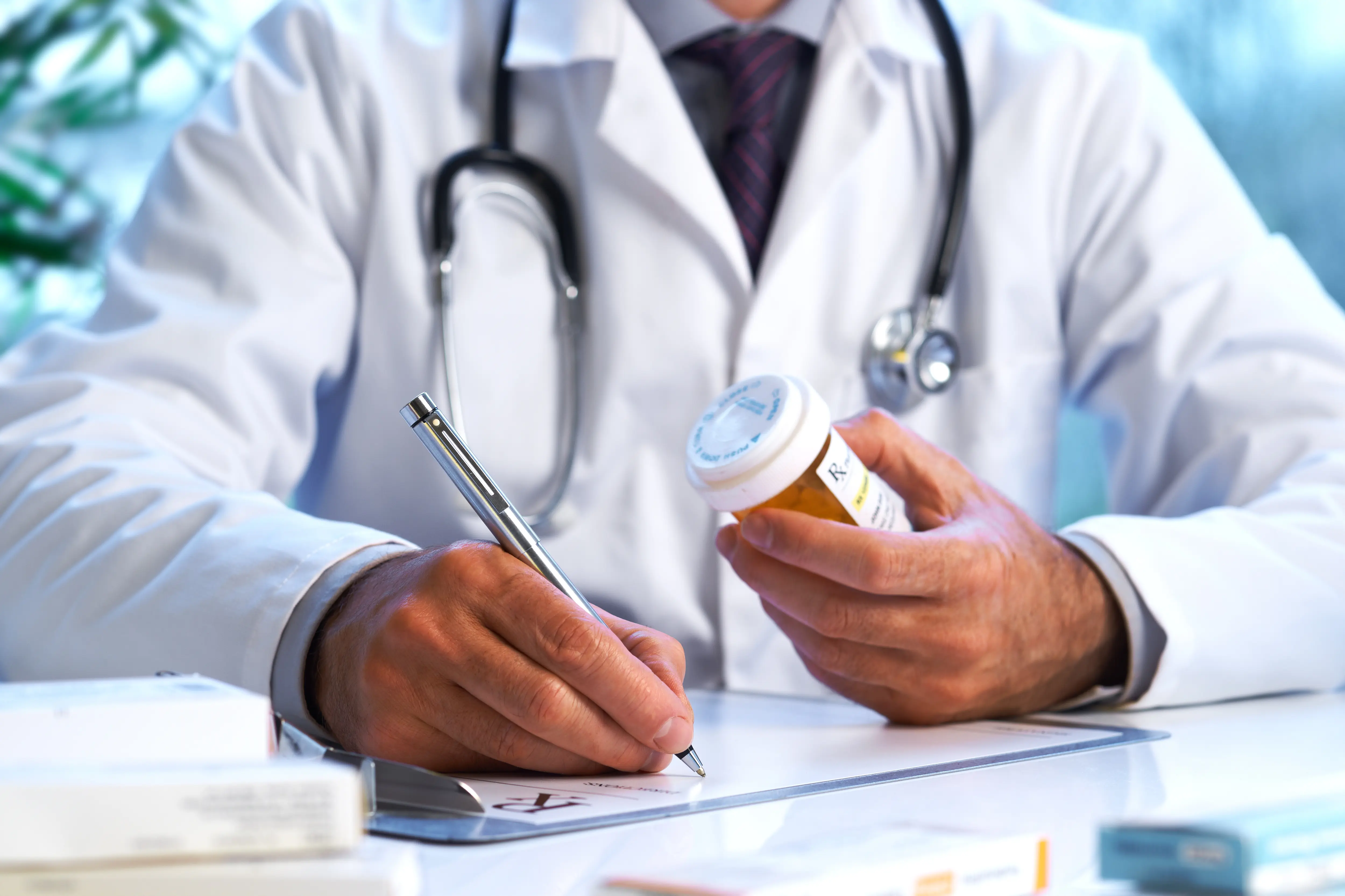 Doctor prescribing