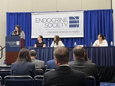 Victoria Ochs presents her research at the ENDO 2023, the Endocrine Society's annual meeting.